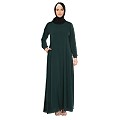 Premium inner abaya with elastic sleeves - Bottle Green Premium inner abaya with elastic sleeves - Bottle Green